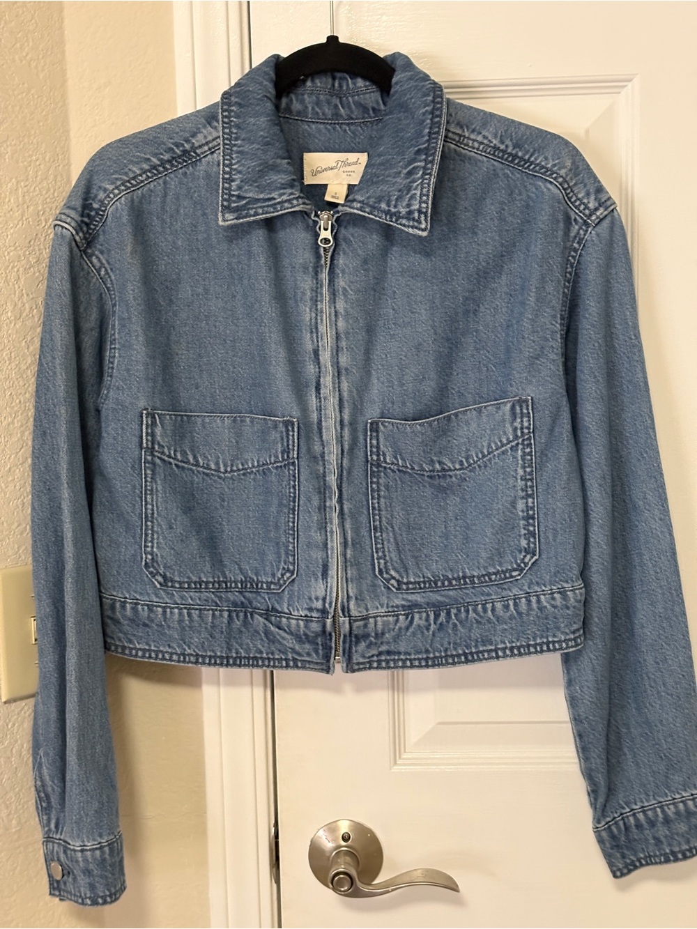 Universal Thread Light Blue Denim Zip Jacket NWOT